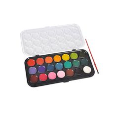 Palette aquarelle 21 couleurs et pinceau