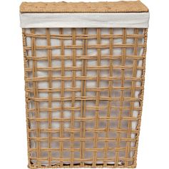 Panier à linge rectangulaire ajouré naturel 44x56x30.5cm
