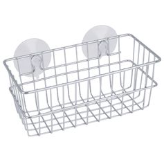 Panier chrome 2 ventouses 18.7x9x10.5cm