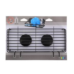 Panier de douche à ventouses métal noir 25x11.5x12cm