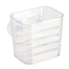 Panier de douche à ventouses transparent 10x8x10.8cm