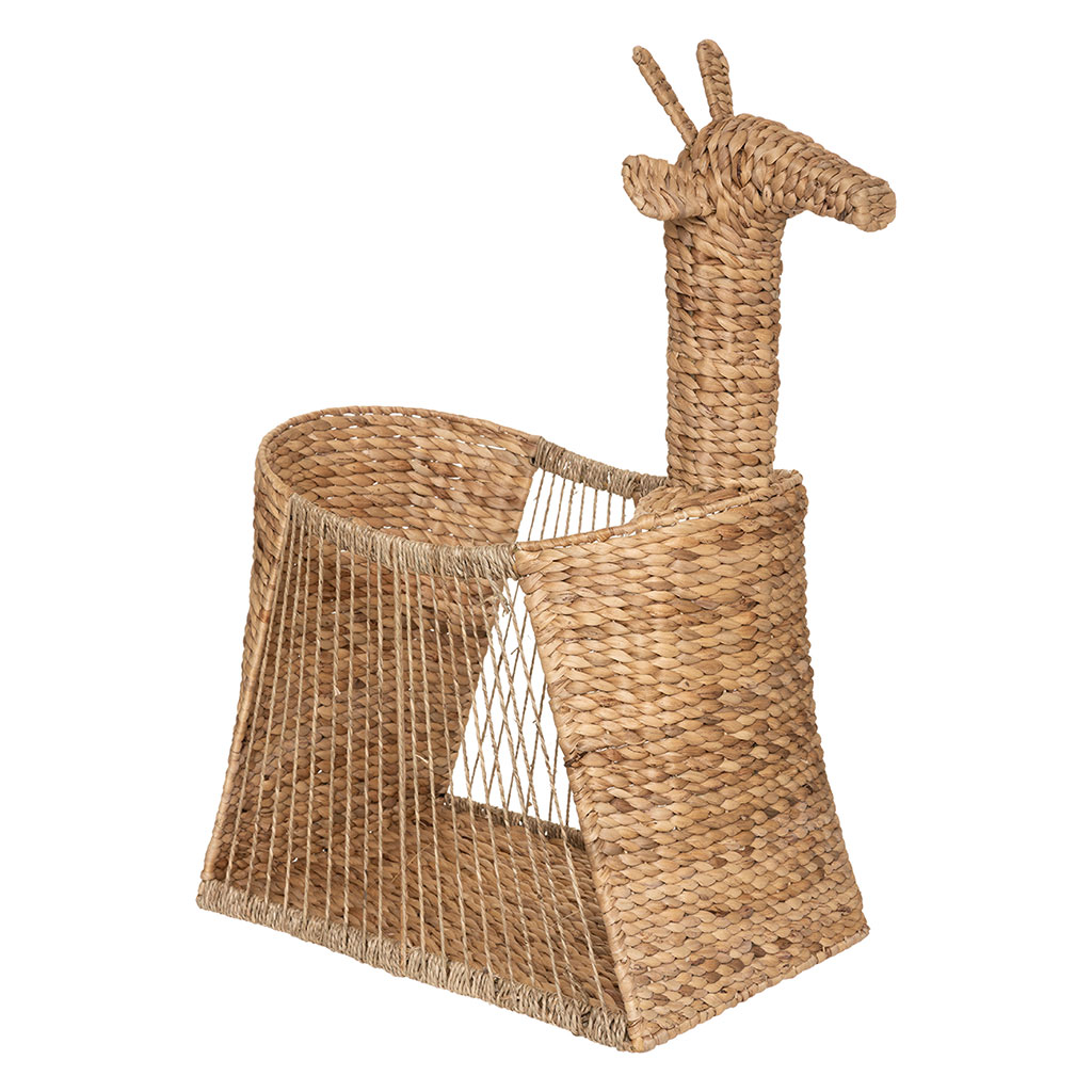 Panier de rangement girafe naturel 60x78.5x33cm Centrakor