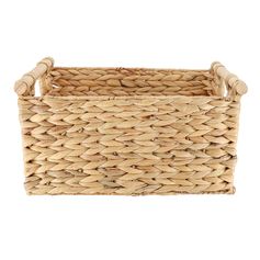 Panier de rangement naturel rectangulaire 36x18x28cm