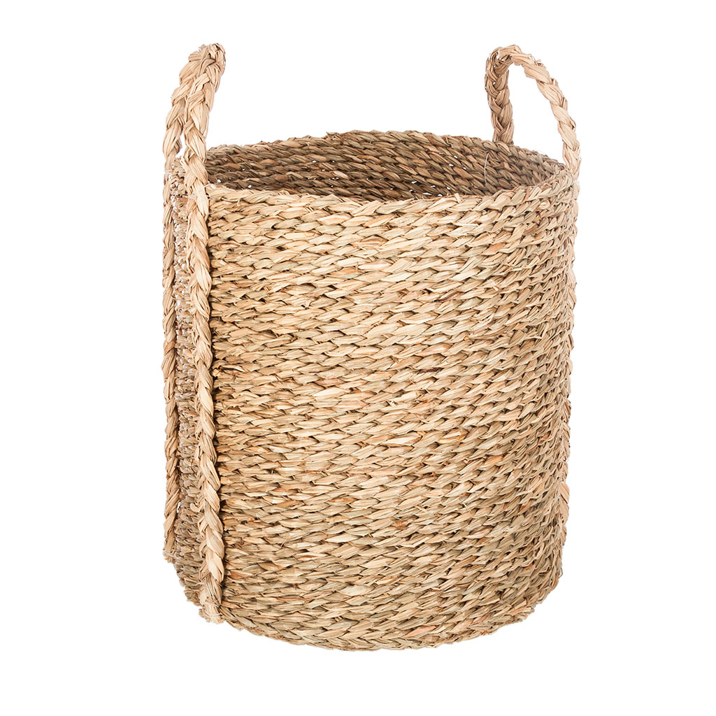 Panier de rangement beige 31x31x14cm - Centrakor