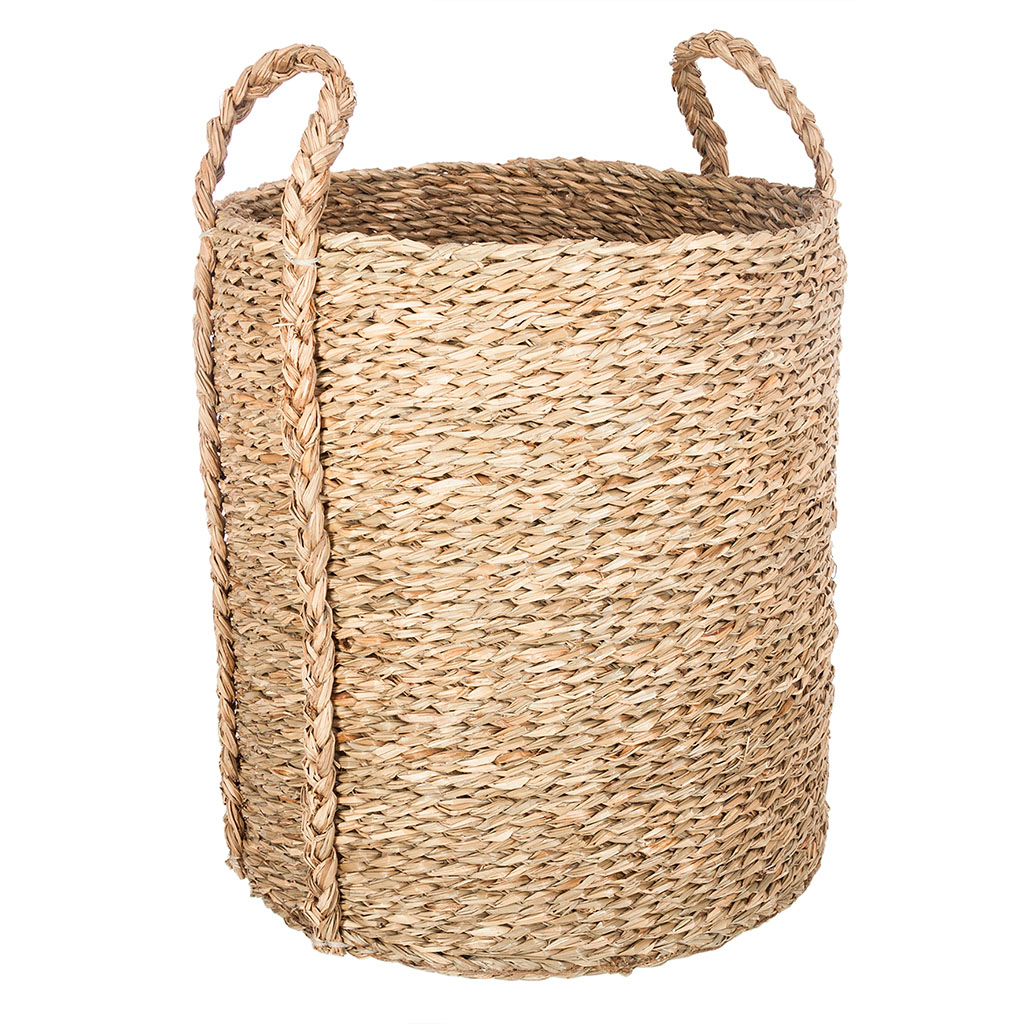 Panier de rangement osier rond D 35x30cm Centrakor