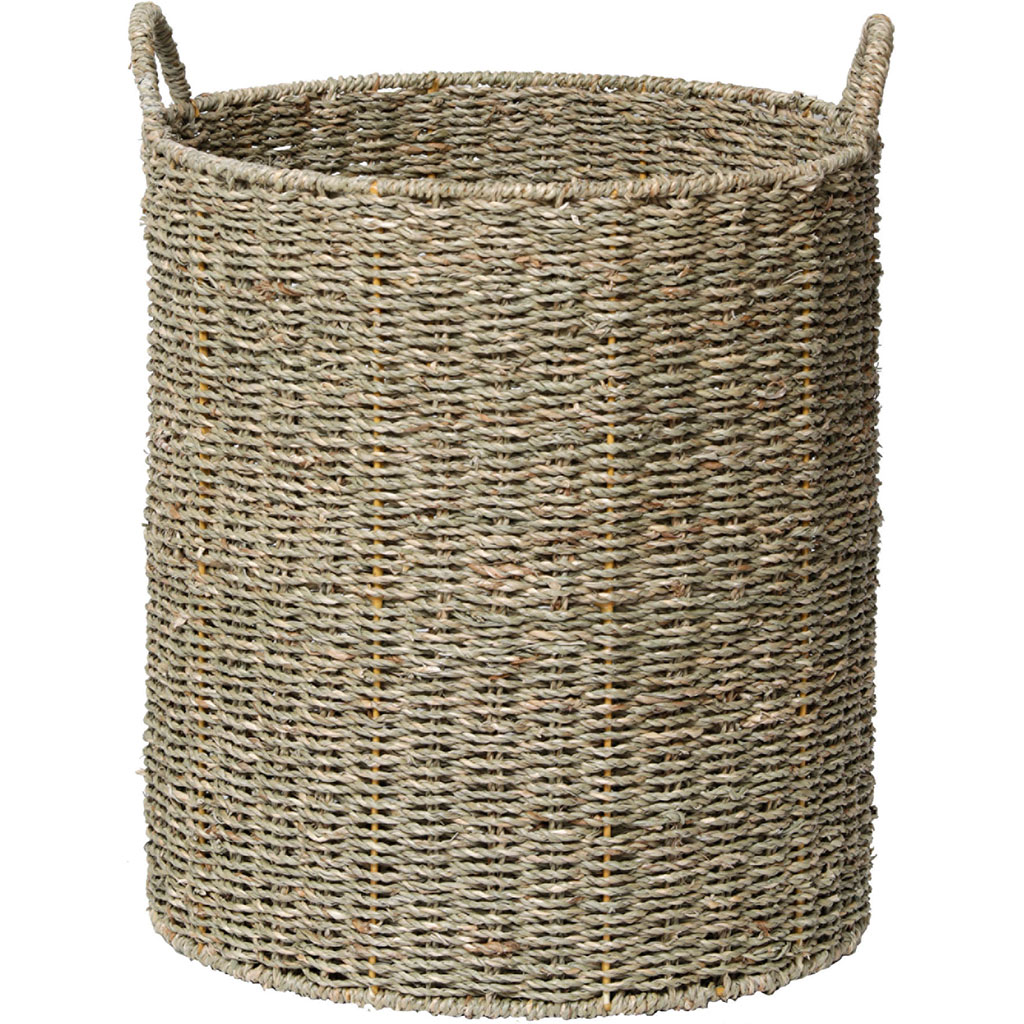 Panier de rangement osier rond 38x48x38cm - Centrakor
