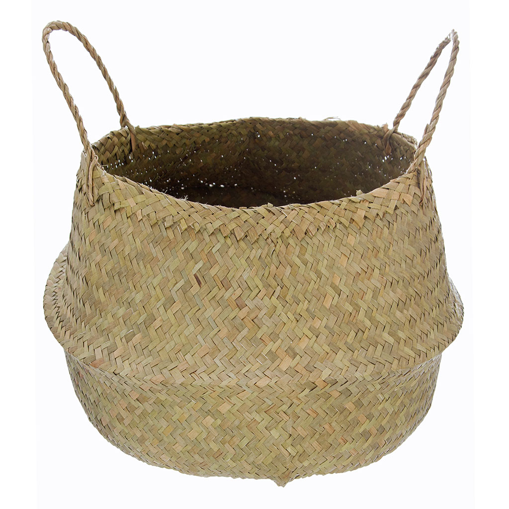 Panier de rangement thailandais rond cache-pot osier D 40x40cm - Centrakor