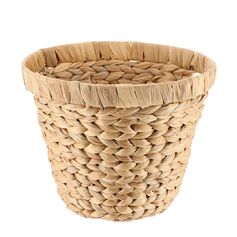 Panier de rangement tressé rond jacinthe 25x19x25cm