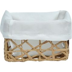 Panier papier ficelle tissu crème 12.5x8x8cm