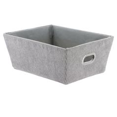 Panier rangement velours gris 20.5x10.5x26cm