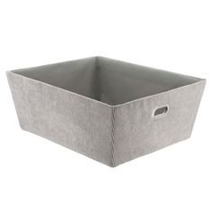 Panier rangement velours gris 32.5x15x40cm