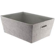 Panier rangement velours gris 32.5x18x45cm
