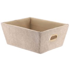Panier rangement velours taupe 20.5x10.5x26cm
