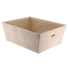 Panier rangement velours taupe 32.5x15x40cm
