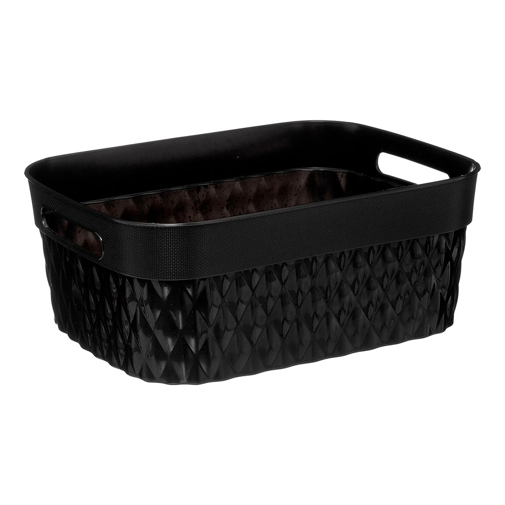 Panier rectangle plastique noir 8.5L Centrakor