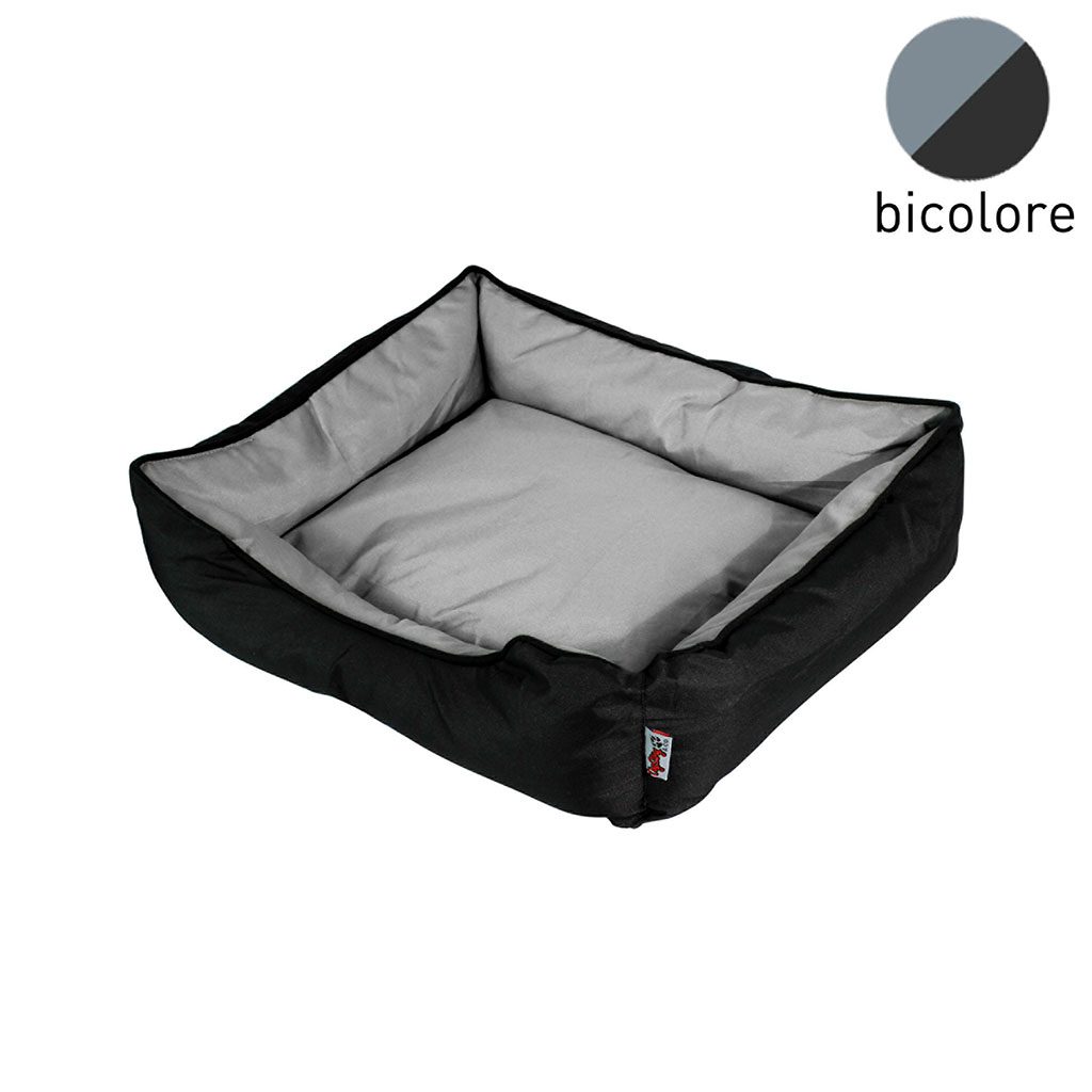 Panier rectangulaire chien gris et noir 65cm Centrakor