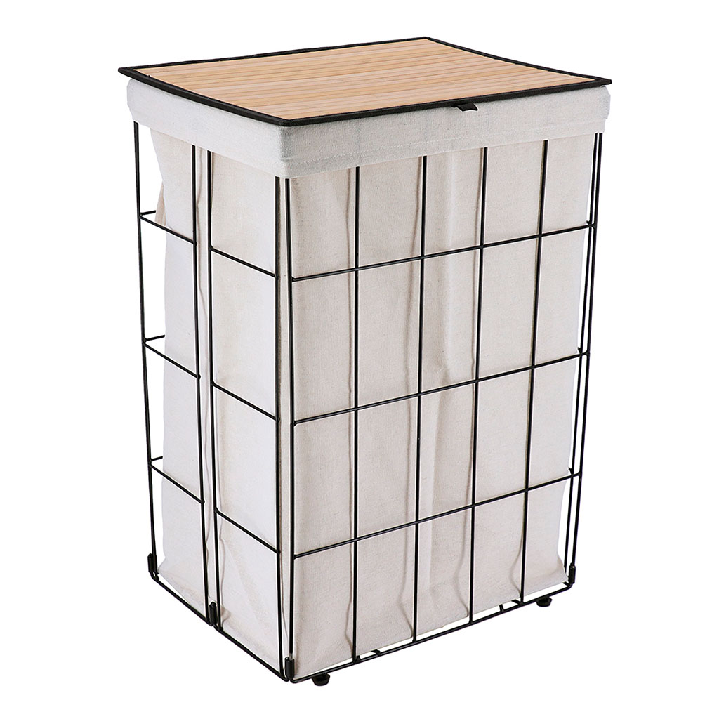 Panier à Linge En Tissu Mural Et Pliable • Univers Salle De Bain