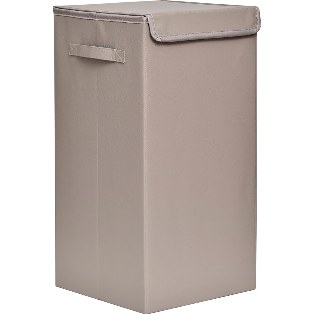 Panière à linge pliable taupe 30x60x30cm Centrakor