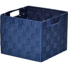 Panière carré bleu polyester