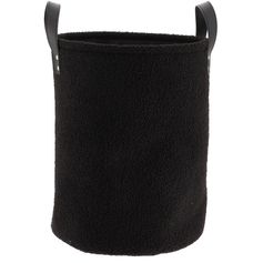 Panière linge bouclette noir 38x30cm