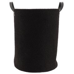 Panière linge bouclette noir 52x40cm