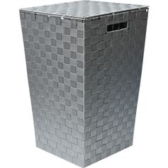 Panière à linge évasée grise 33x53x33cm