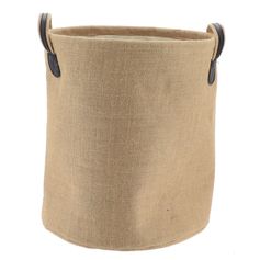 Panière linge ronde jute naturel 43x37cm