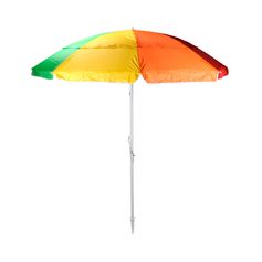 Parasol de plage droit inclinable arc-en-ciel 1.20x2m