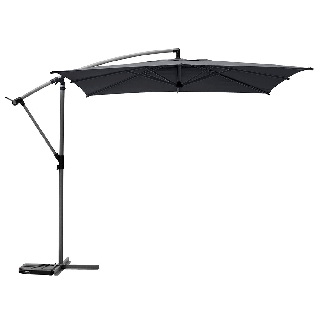 Parasol déporté MANOA ardoise aluminium 2.5x2.5m
