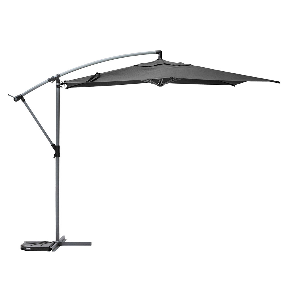 Parasol déporté MANOA ardoise aluminium D 3m
