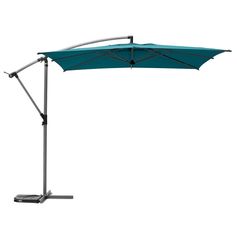 Parasol déporté MANOA bleu canard aluminium 2.5x2.5m