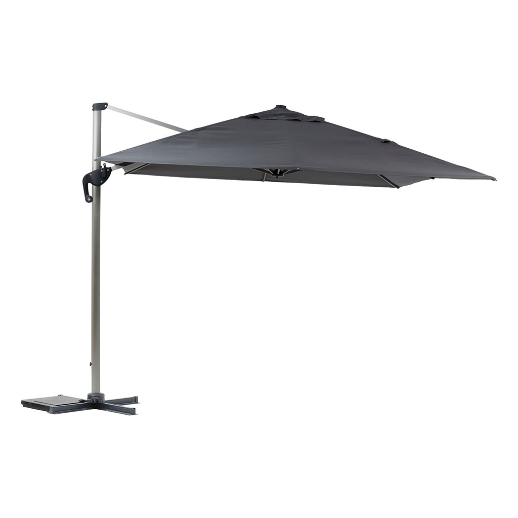 Parasol EQUADOR gris aluminium 3x4m - HESPÉRIDE
