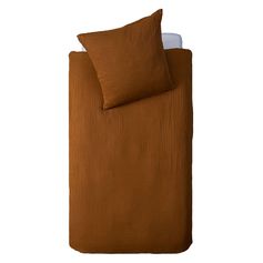 Parure de lit en gaze de coton noisette 140x200cm