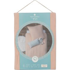 Parure de lit enfant gaze de coton rose 140x200cm