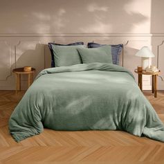 Parure housse de couette bouclette HELA cèdre 220x240cm