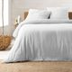 Parure housse de couette gaze de coton ANGELIA blanche 240x260cm