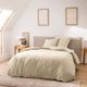 Parure housse de couette MELINE sable coton 240x220cm