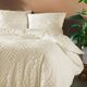 Parure housse de couette microfibre HELTIE ivoire 220x240cm