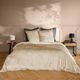 Parure housse de couette velours VELINA sable 220x240cm
