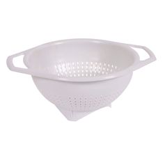 Passoire avec double poignée 2.5L plastique blanc