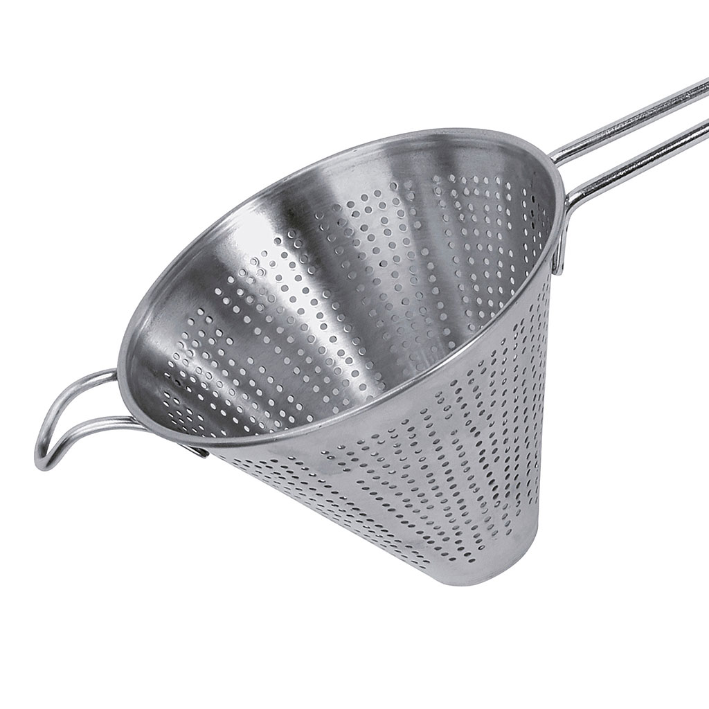 Passoire Chinois Inox 3 Tailles - 8cm/12cm/16cm - Tamis Fin Pour Farine, Pâtes, Riz - Long Manche