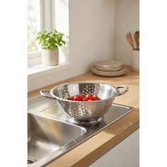 Passoire inox avec anses 30x9.6x24cm