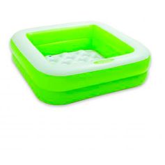 Pataugeoire carrée Intex fond rembourré 85x23x85cm