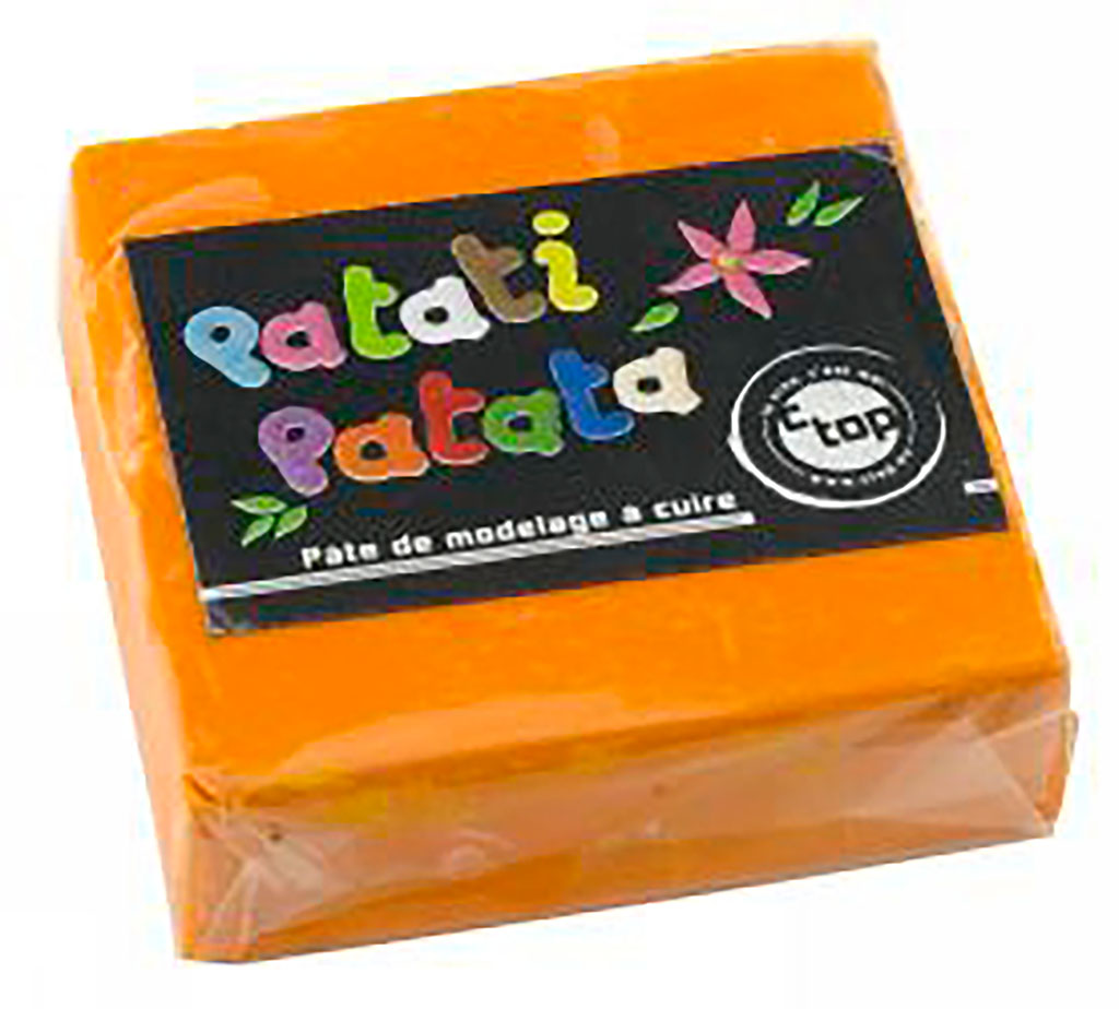 Pâte de modelage à cuire orange 50g