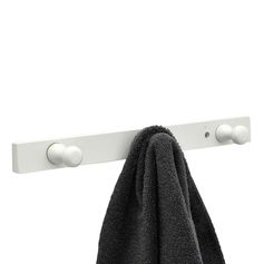 Porte manteau mural bois 3 crochets blanc 41cm