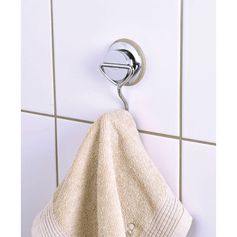 Crochet ventouse métal extra adhérent chrome 5.8x11.5cm