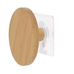 Patère murale adhésive bois EASY CHIC D 8.5cm