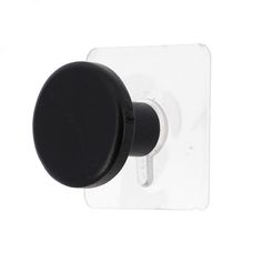 Patère murale adhésive noire EASY CHIC D 4.5cm