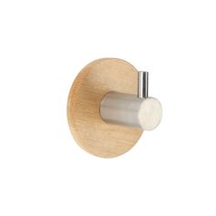 Patère murale bambou et métal 3.5x4.3cm