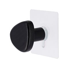 Patère murale galet EASY CHIC adhésive noir 5.5x4x4cm